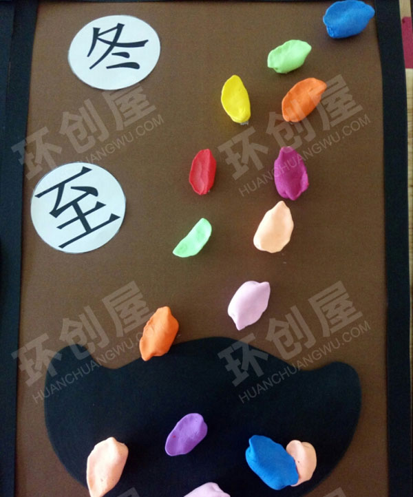 幼儿园墙面布置二十四节气手工图片