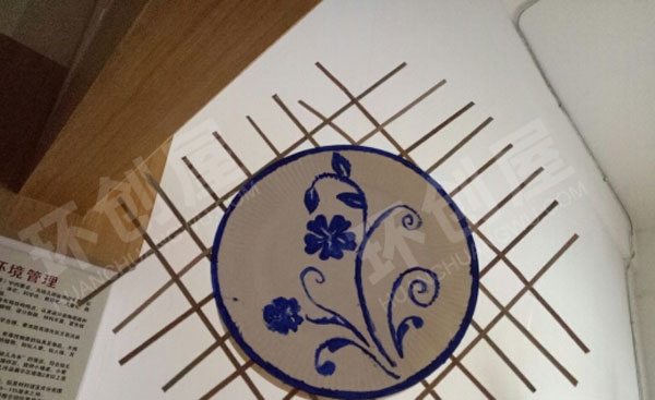 幼儿园中国风用竹签和纸盘做的吊饰图片