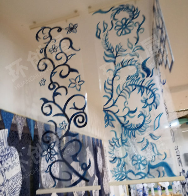 幼儿园青花瓷风格吊饰图片