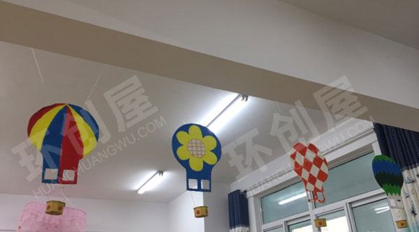幼儿园火车热气球吊挂饰图片