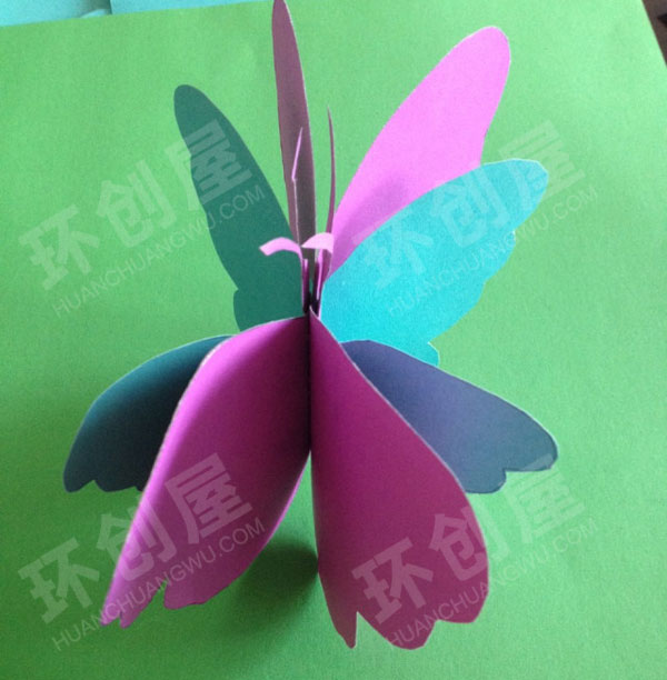 幼儿园卡纸手工立体蝴蝶挂饰图片
