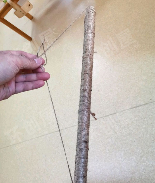 幼儿园木棍麻绳纸板挂饰图片