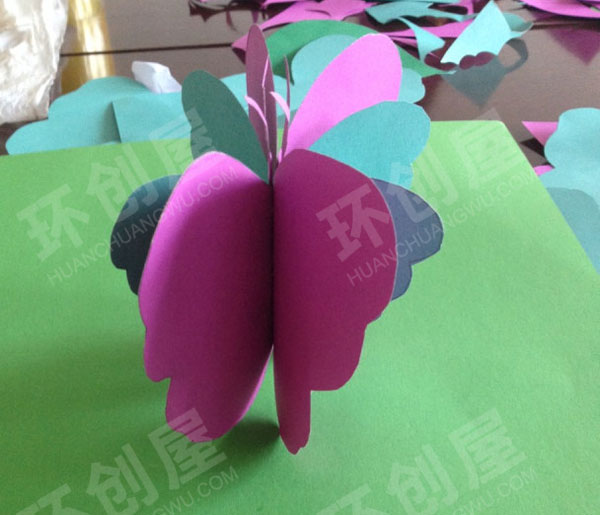 幼儿园卡纸手工立体蝴蝶挂饰图片