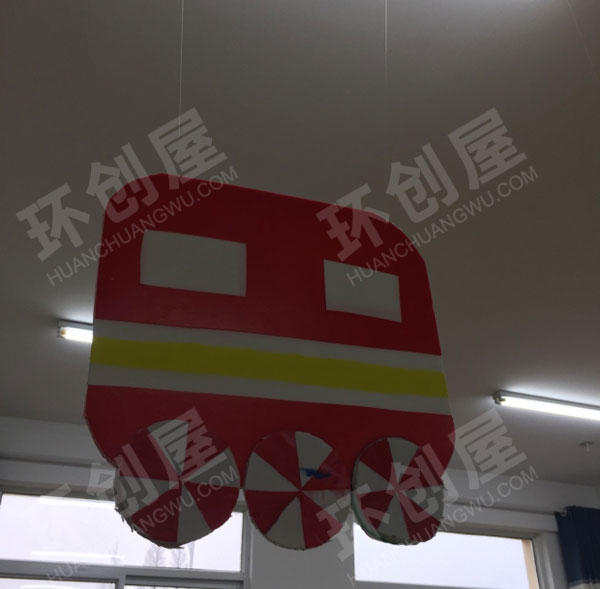 幼儿园火车热气球吊挂饰图片