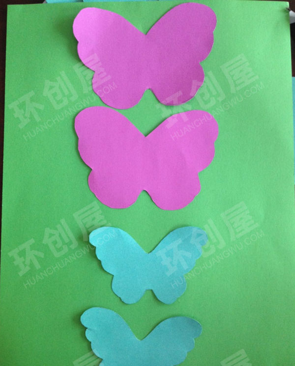 幼儿园卡纸手工立体蝴蝶挂饰图片