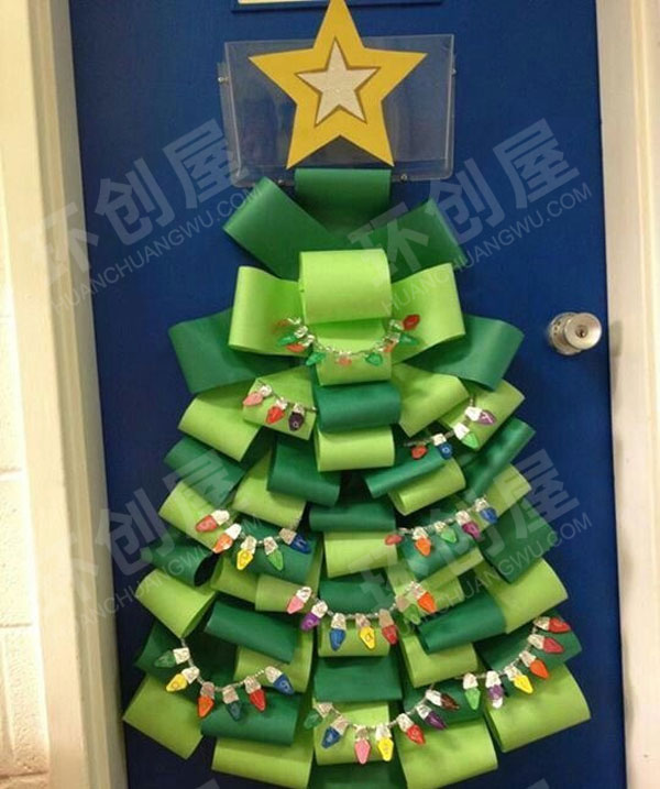 幼儿园圣诞节门的装饰图片