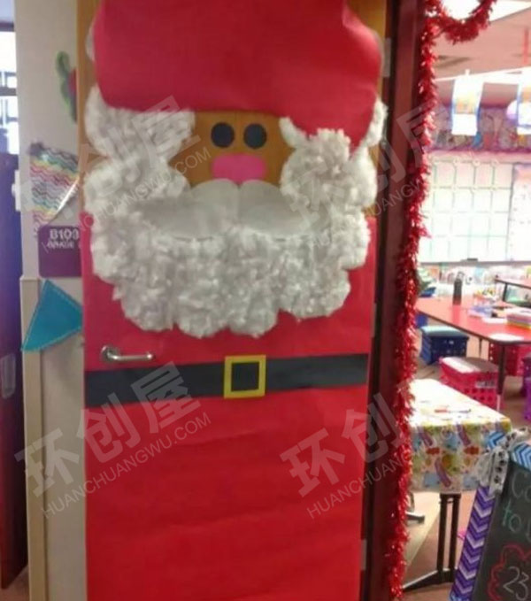 幼儿园圣诞节门的装饰图片