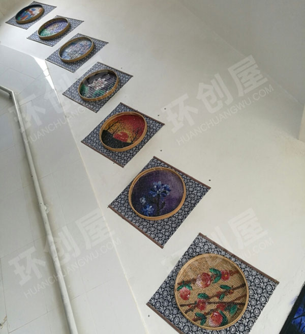 幼儿园走廊楼梯墙面中国风图片