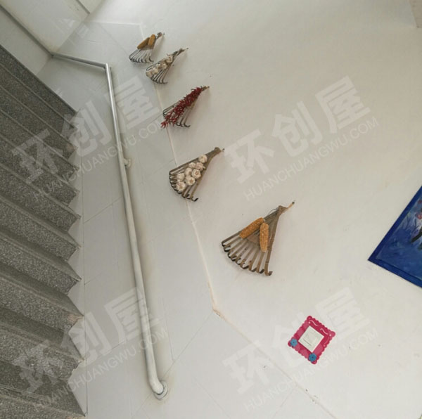 幼儿园走廊楼梯墙面中国风图片