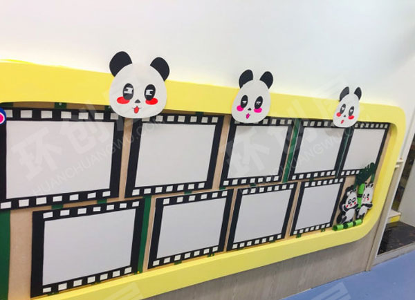 幼儿园卡通熊猫头家园直通车图片