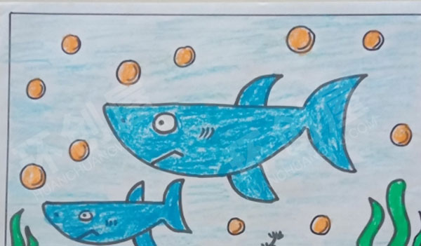 幼儿园绘画简笔画作品展示图片