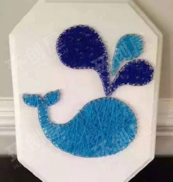 幼儿园毛线钉子画作品展示图片