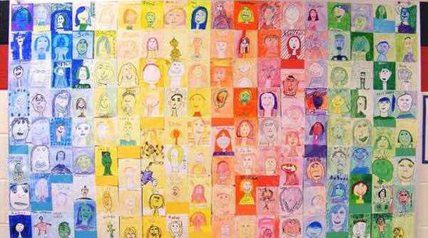 幼儿园抽象创意夸张画作品展示图片