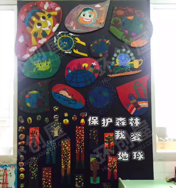 幼儿园我们爱地球作品展示图片