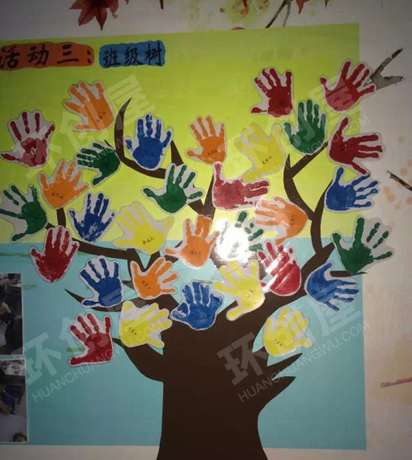 幼儿园户外教室墙面四季主题图片