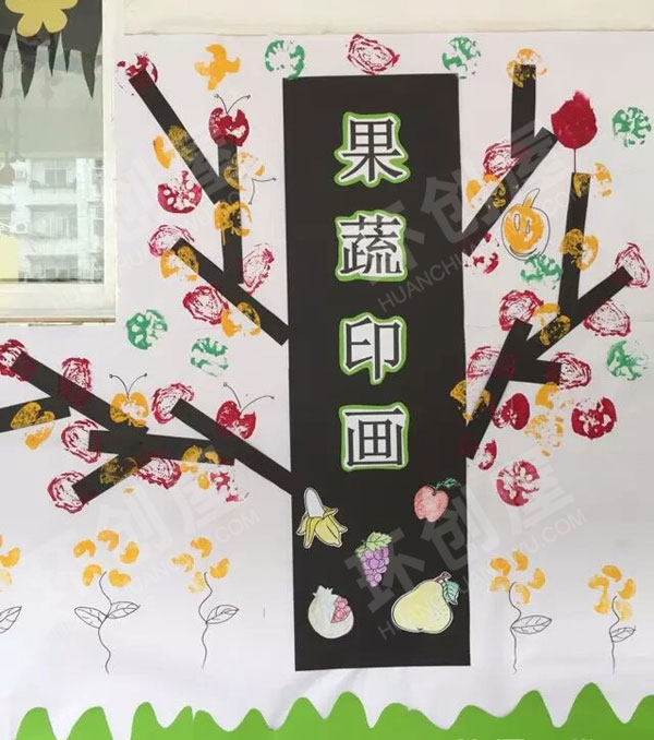 幼儿园户外教室墙面四季主题图片