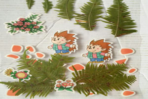 幼儿园户外树叶与小草创意作品墙饰图片5张