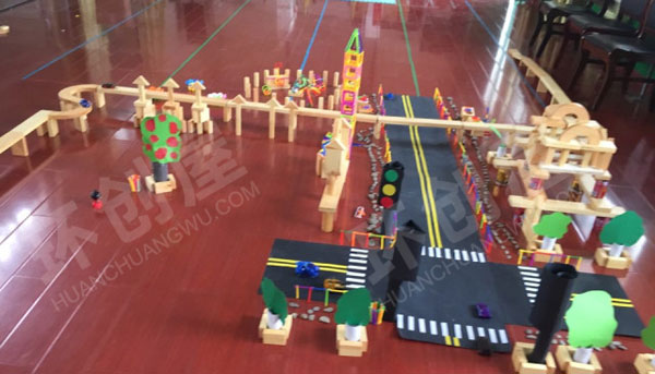 幼儿园建构区各种大型建构作品展示图片