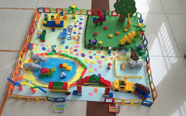 幼儿园建构区各种大型建构作品展示图片