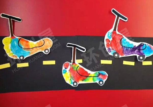 幼儿园美工区掌印创意画图片