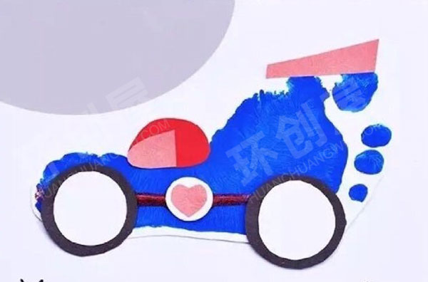 幼儿园美工区掌印创意画图片