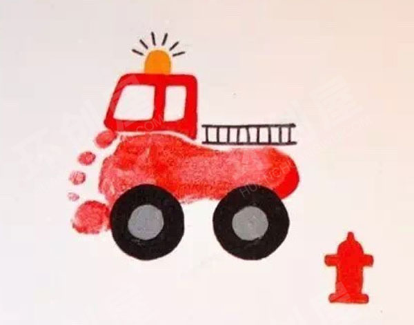 幼儿园美工区掌印创意画图片