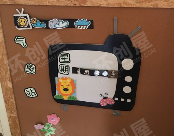 幼儿园原木风我爱我家主题墙环创图片
