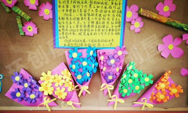 幼儿园3.8妇女节主题墙环创图片