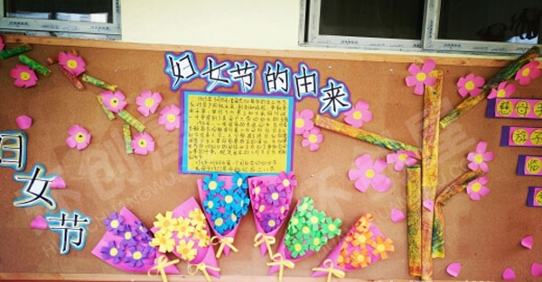 幼儿园3.8妇女节主题墙环创图片