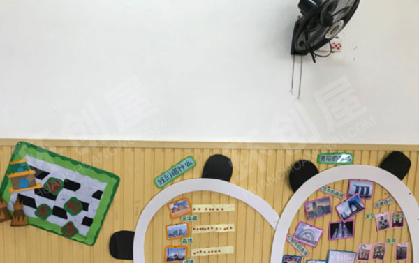 幼儿园熊猫风主题墙环创图片