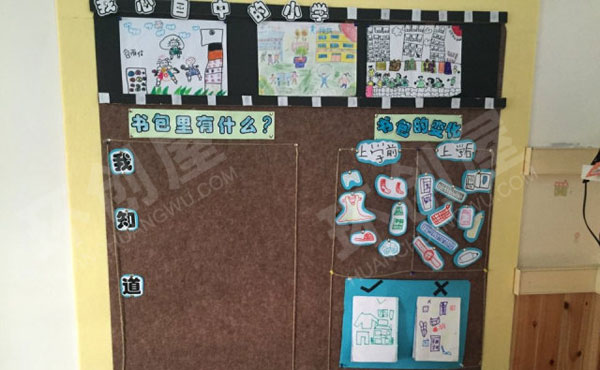 幼儿园我要上小学主题墙环创图片