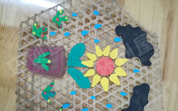 幼儿园墙面布置超轻彩泥手工图片