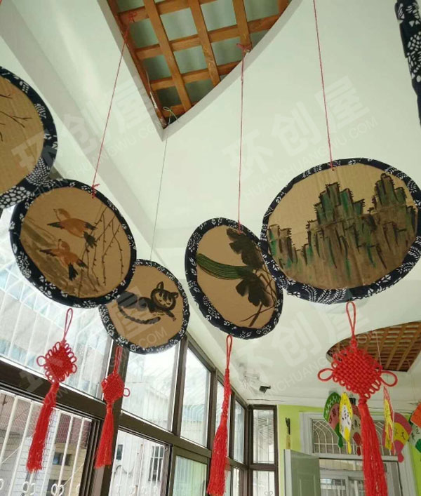 幼儿园中国风环创吊饰图片