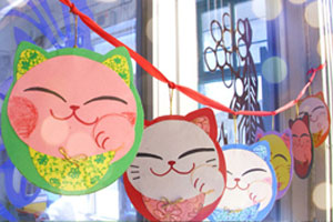 幼儿园新年招财猫吊饰图片9张