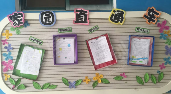 幼儿园各种小清新卡通主题家园联系栏图片