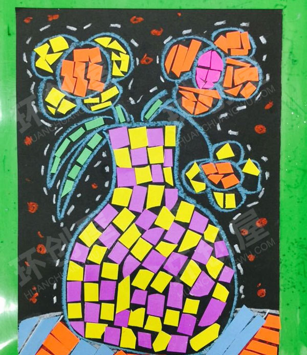 幼儿园剪贴画作品展示图片