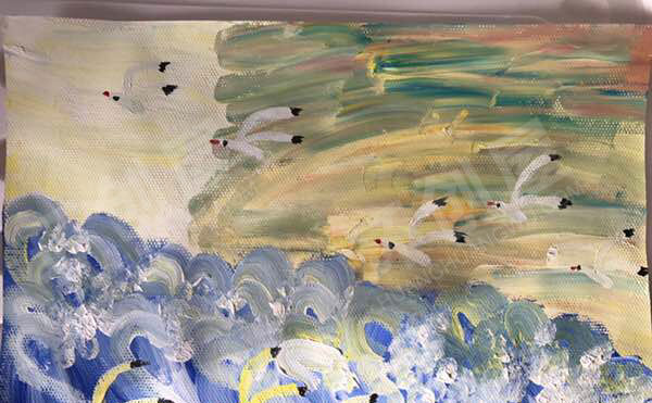 幼儿园水粉画作品展示图片