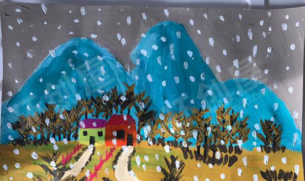 幼儿园水粉画作品展示图片