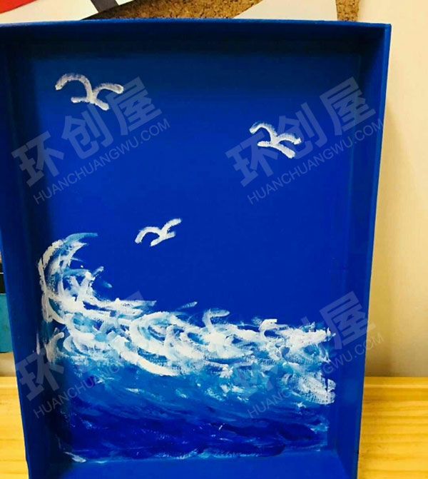 幼儿园海洋风废物利用纸盒作品展示图片