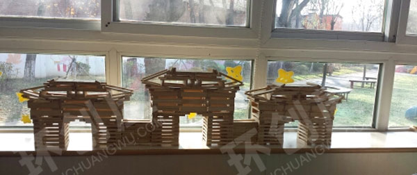 幼儿园环创建构区小小建筑师图片