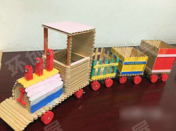 幼儿园建构区神奇的雪糕棍创意模具图片