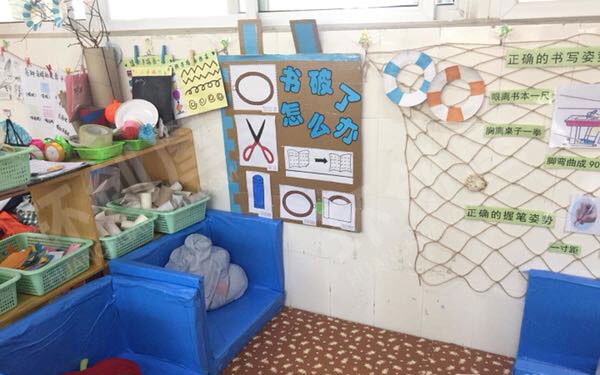 幼儿园海洋风主题阅读区环创图片
