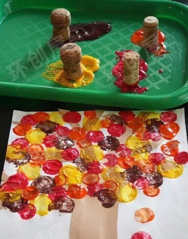 幼儿园美工区各种印画图片