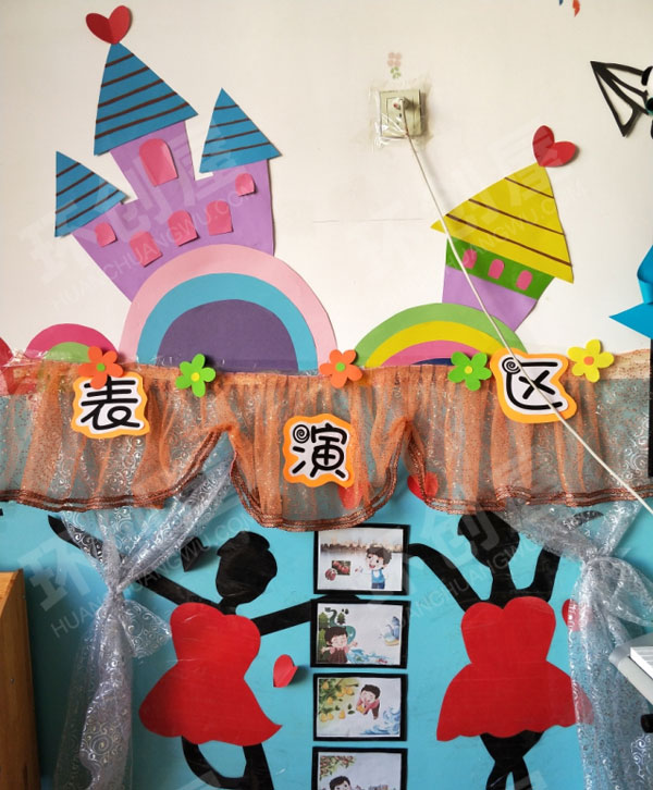 幼儿园表演区墙面小舞台图片