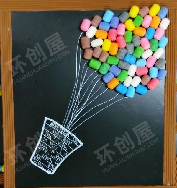 幼儿园墙面布置废物利用触摸墙图片