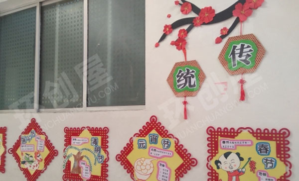 幼儿园墙面布置中国的传统节日图片