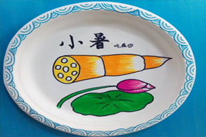 幼儿园墙面布置二十四节气纸盘画图片6张