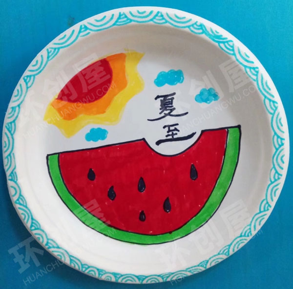 幼儿园墙面布置二十四节气纸盘画图片