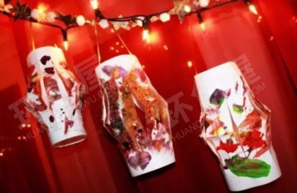 幼儿园新年主题DIY烟火吊饰图片
