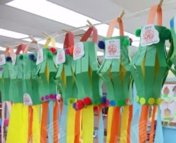幼儿园新年主题DIY烟火吊饰图片